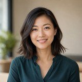 Jordan Lee smiling in a client meeting