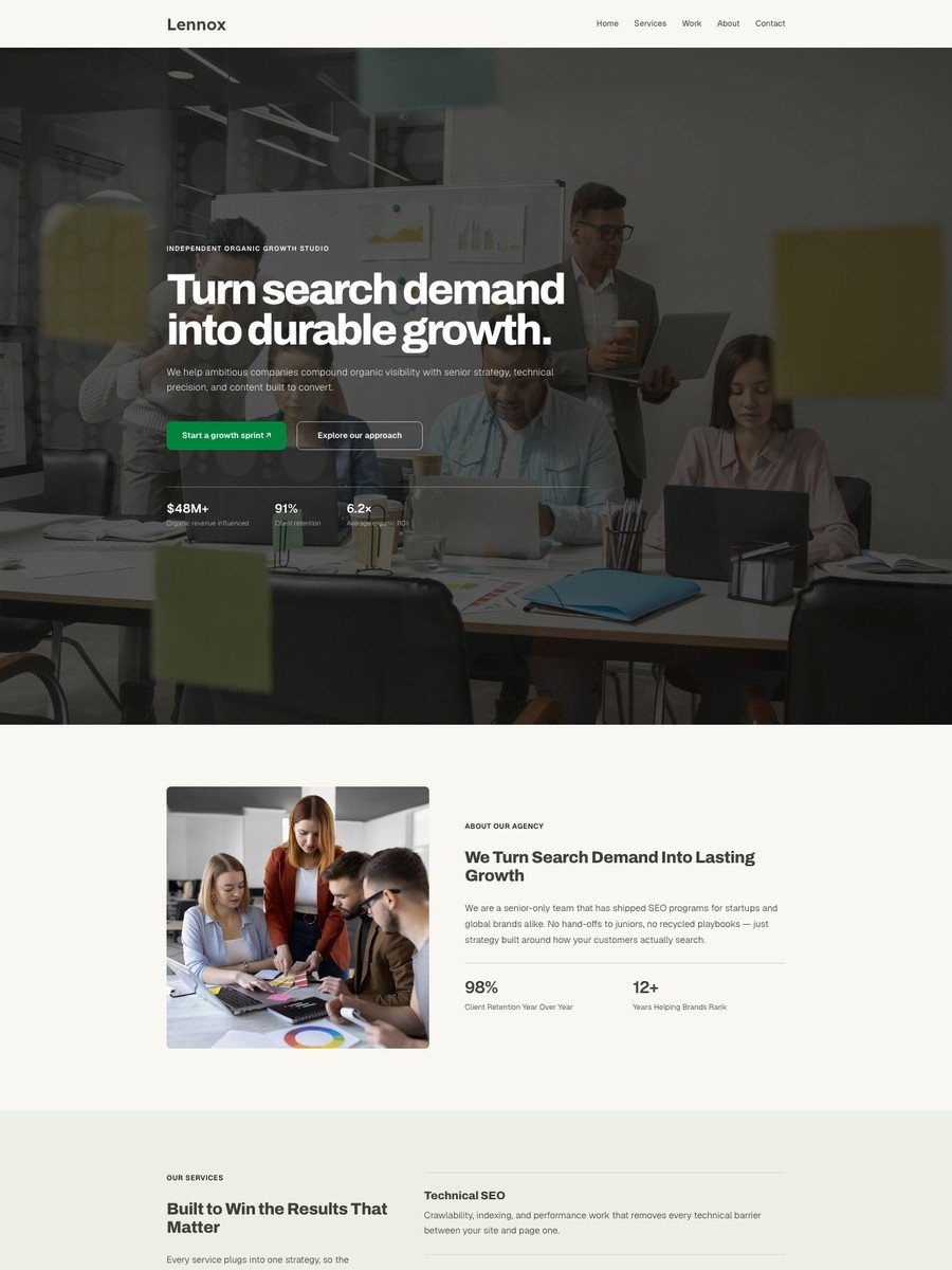Signal starter site preview